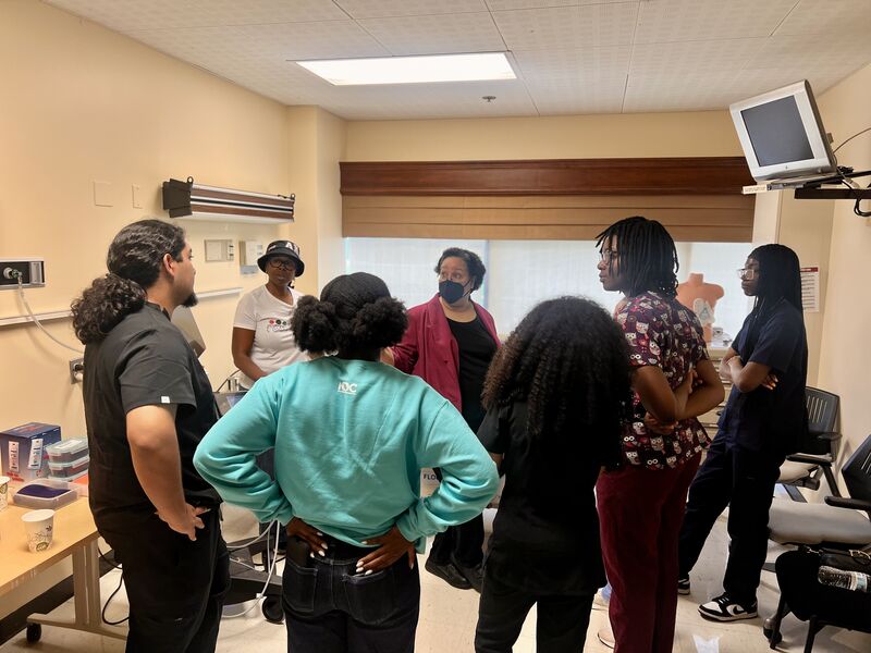 A group in a clinical teaching room